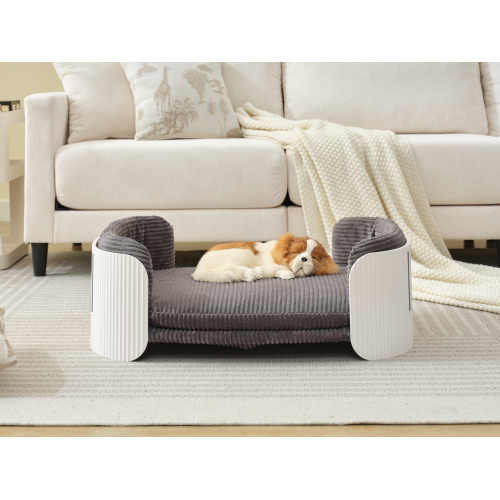 Stylish Pet Furniture for Cats and Dogs – Elevated Scandinavian Cat Couch Bed with Memory Foam Cushion and Washable Cover